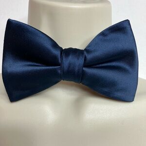 Alfani Navy Satin Bow Tie Adjustable
